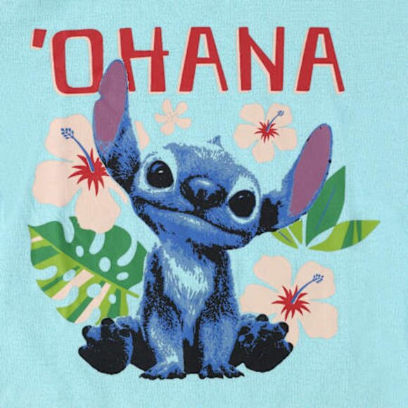 Disney Stitch “Ohana” Graphic Tee | Size 10/12 (Kids) | NWT | Blue - Picture 2 of 4
